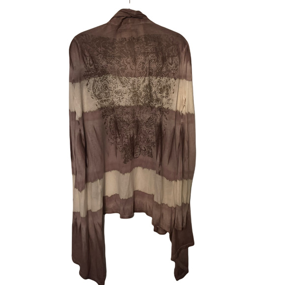 AllSaints Spitalfields brown tie dyed cardigan 10, boho, festival. western - Picture 6 of 8